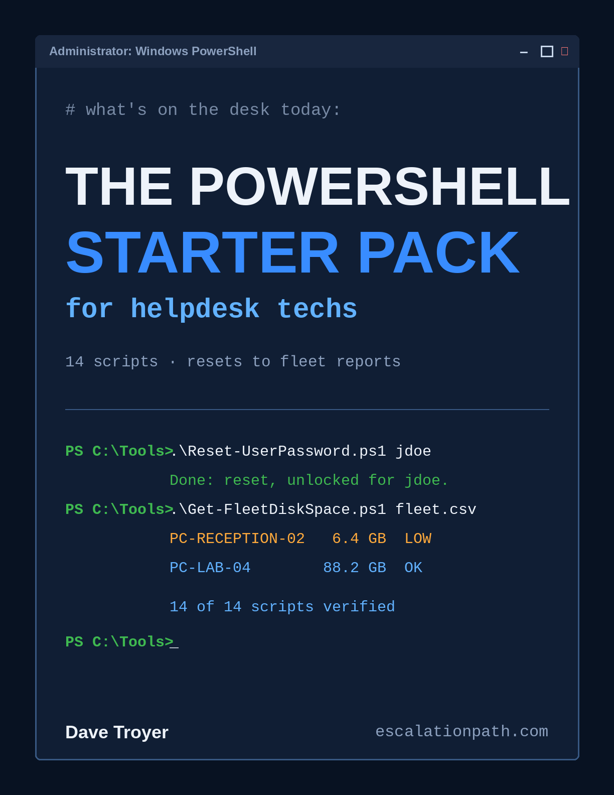 The PowerShell Starter Pack cover